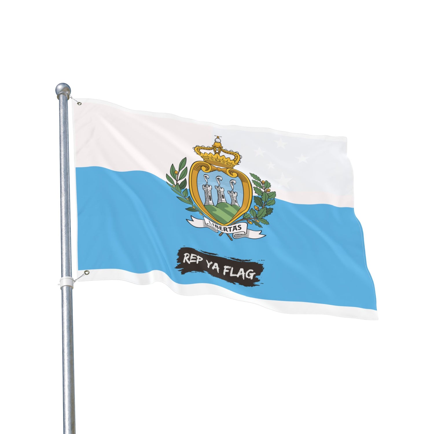 San Marino Flag Garden Banner | Double Sided Outdoor Flag | Rep Ya Flag