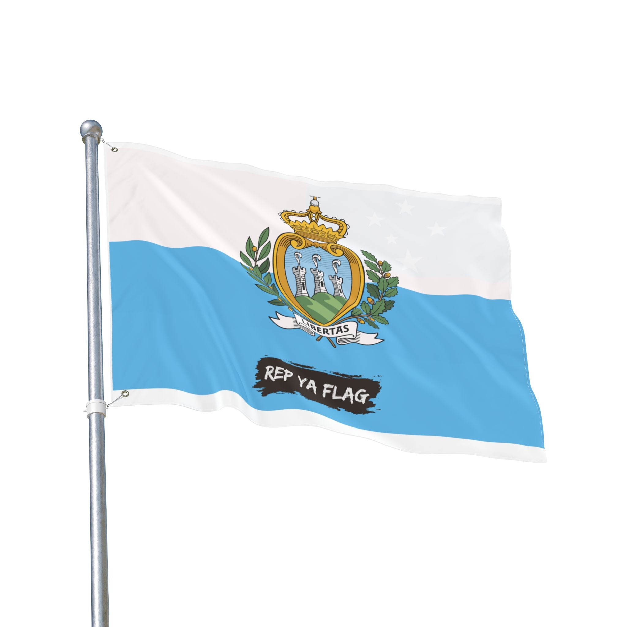 San Marino Flag Garden Banner | Double Sided Outdoor Flag | Rep Ya Flag