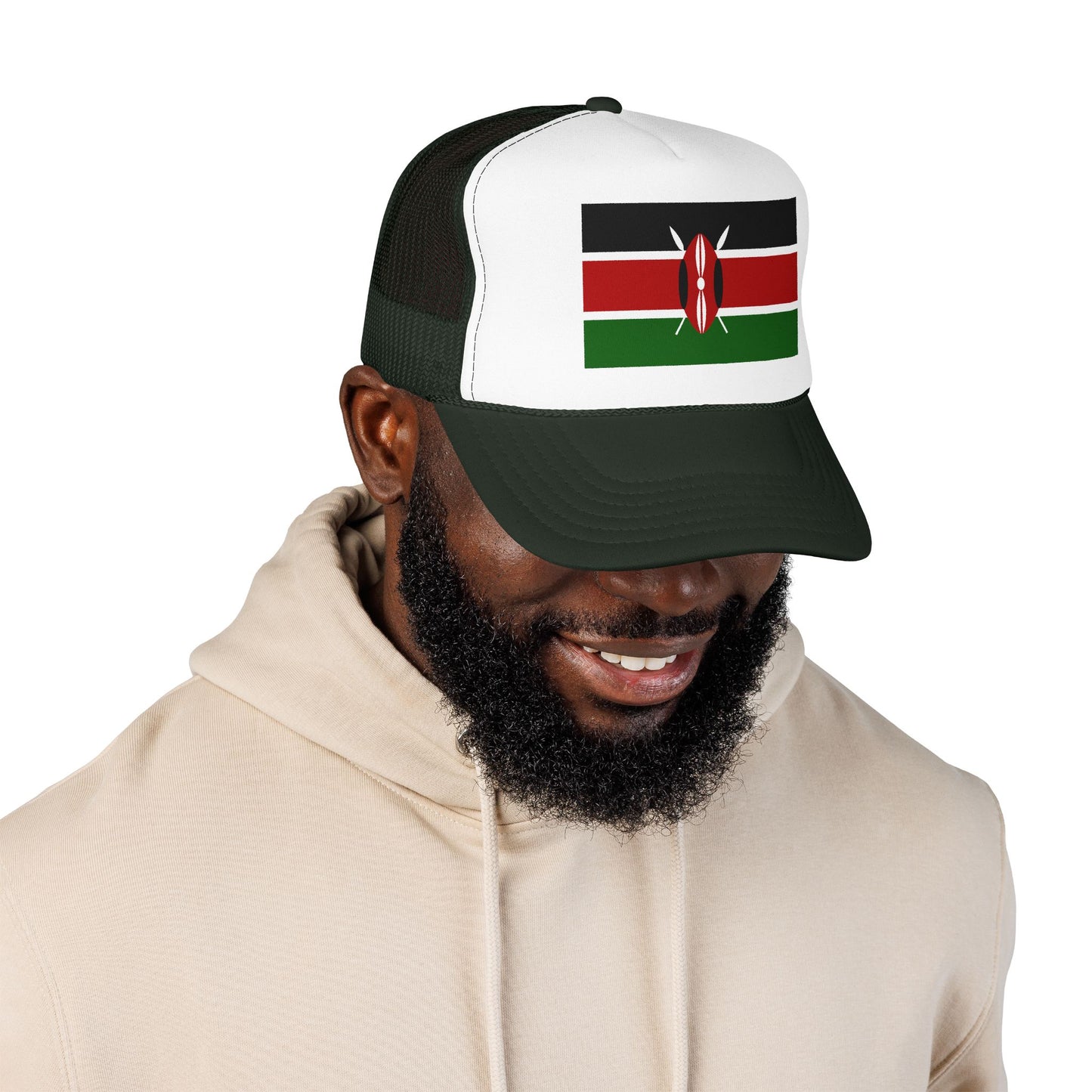Kenya Flag Foam Trucker Hat | Kenyan Pride Snapback Cap | Rep Ya Flag