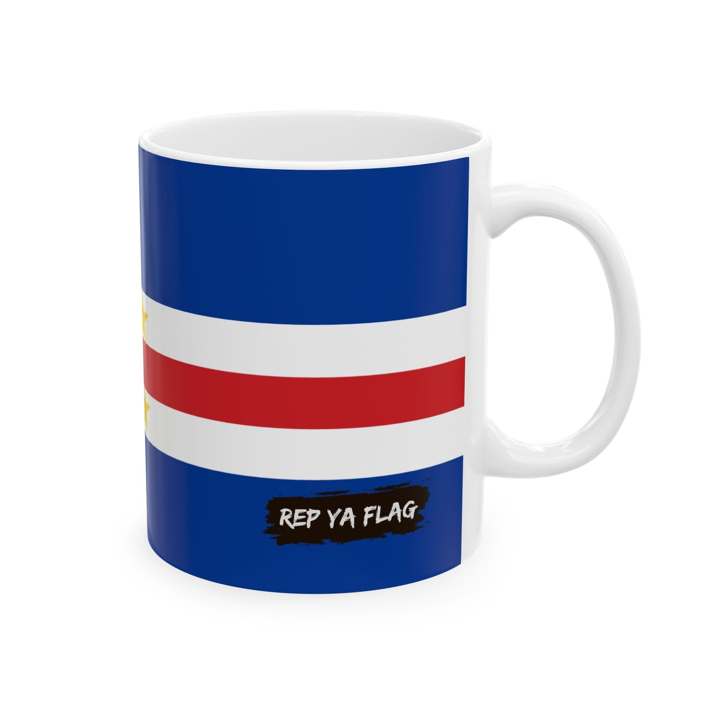 Cabo Verde Flag Coffee Tea Mug 11oz 15oz | Rep Ya Flag Ceramic Mug