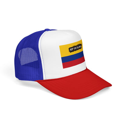 Colombia Flag Foam Trucker Hat | Colombian Pride Snapback Cap | Rep Ya Flag