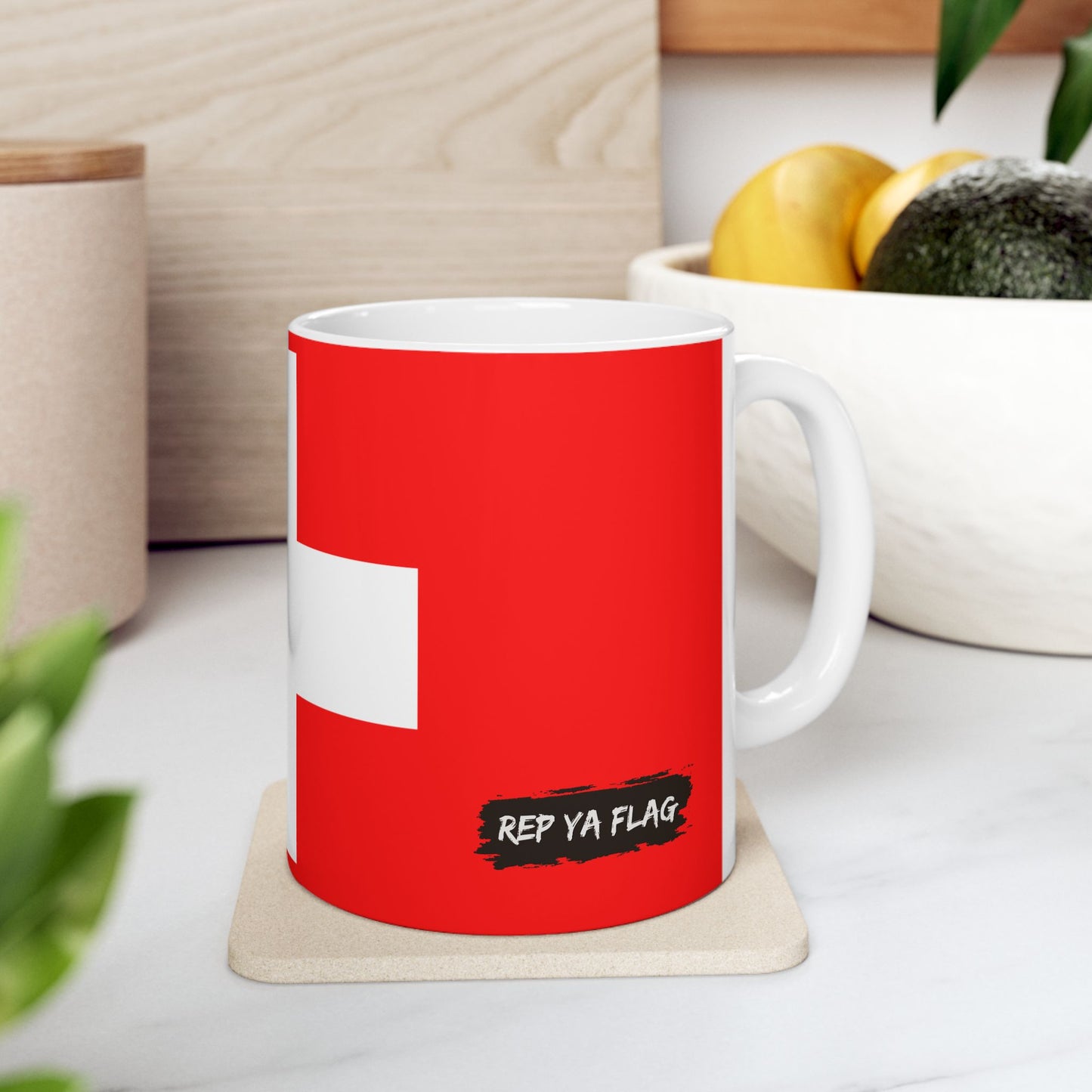 Switzerland Flag Coffee Tea Mug 11oz 15oz | Rep Ya Flag Ceramic Mug
