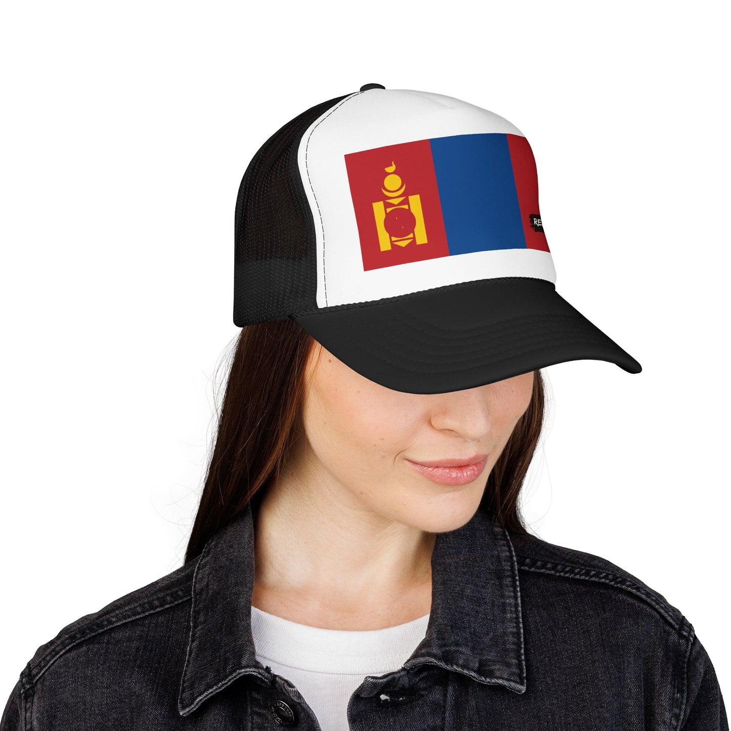 Mongolia Flag Foam Trucker Hat | Mongolian Pride Snapback Cap | Rep Ya Flag