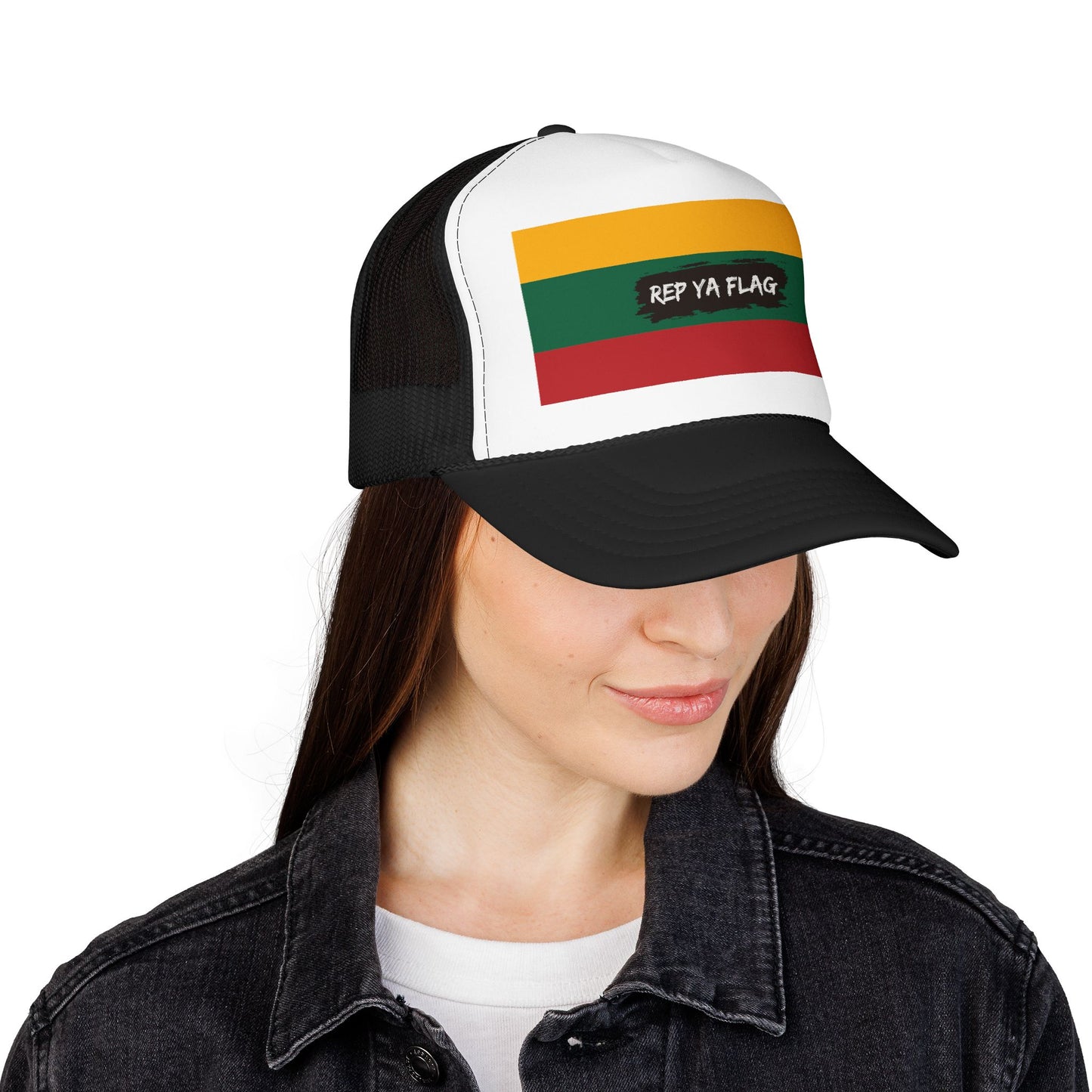 Lithuania Flag Foam Trucker Hat | Lithuanian Pride Snapback Cap | Rep Ya Flag