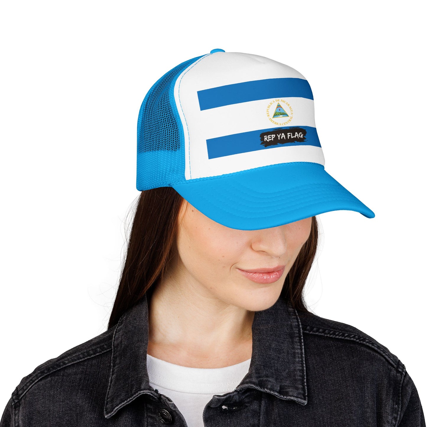 Nicaragua Flag Foam Trucker Hat | Nicaraguan Pride Snapback Cap | Rep Ya Flag