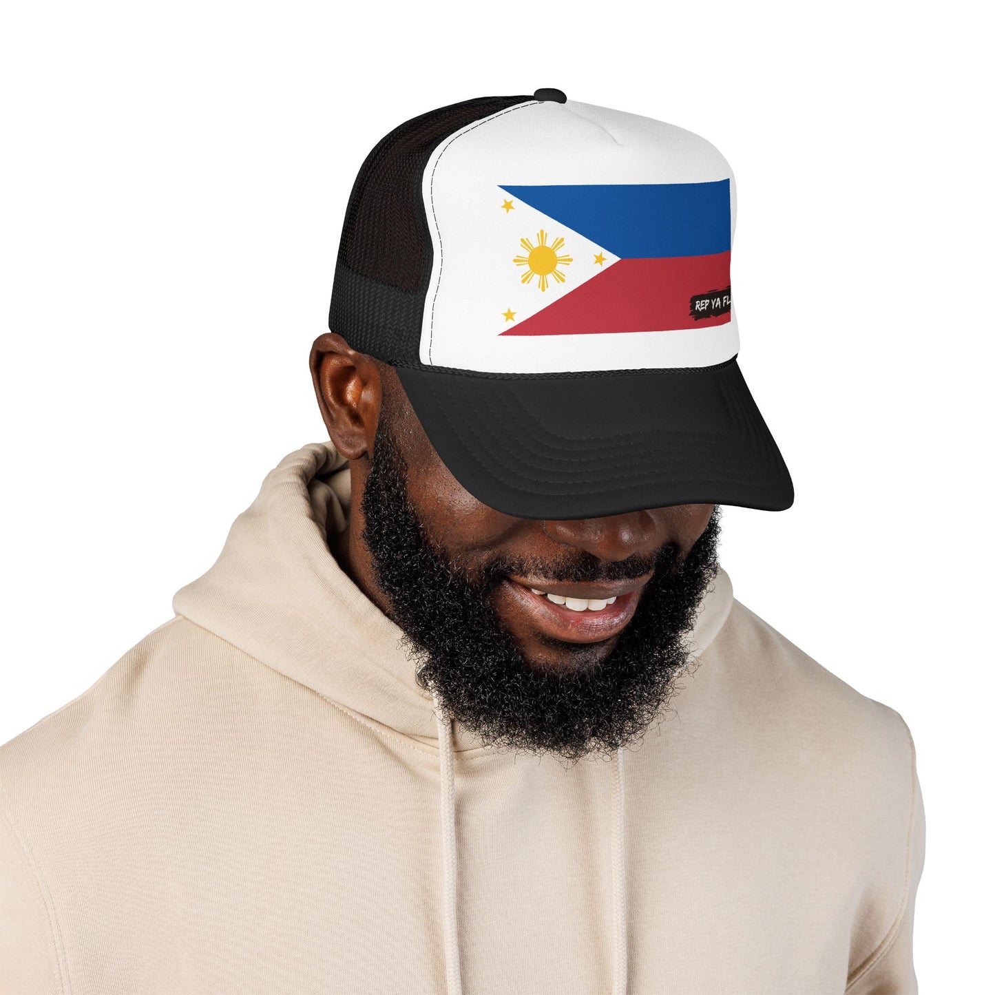 Philippines Flag Foam Trucker Hat | Filipino Pride Snapback Cap | Rep Ya Flag