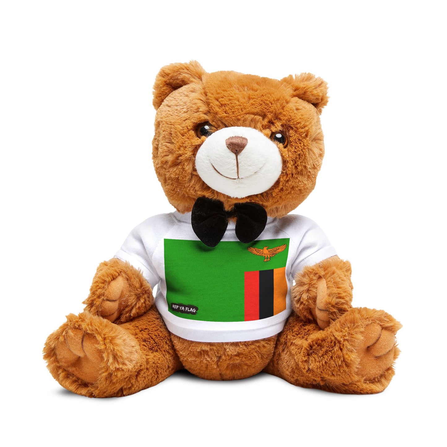 Zambia Teddy Bear | Zambia Flag Plush | Zambia Gift | Cultural Stuffed Animal | Heritage Gift | Keepsake Bear