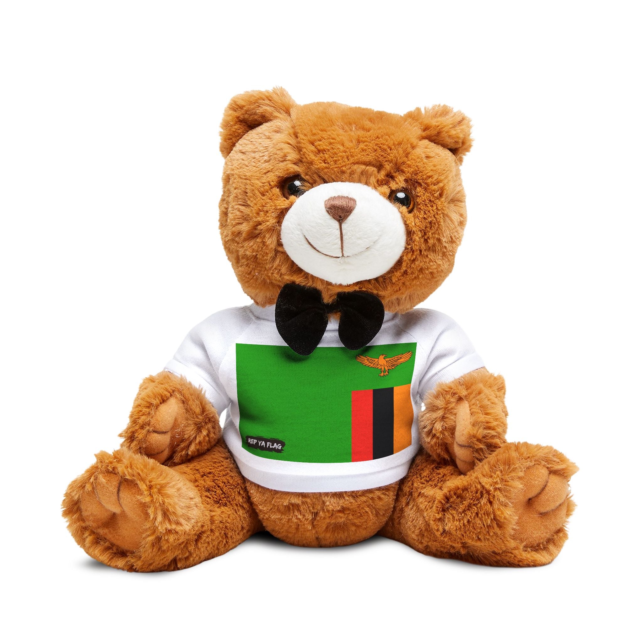 Zambia Teddy Bear | Zambia Flag Plush | Zambia Gift | Cultural Stuffed Animal | Heritage Gift | Keepsake Bear