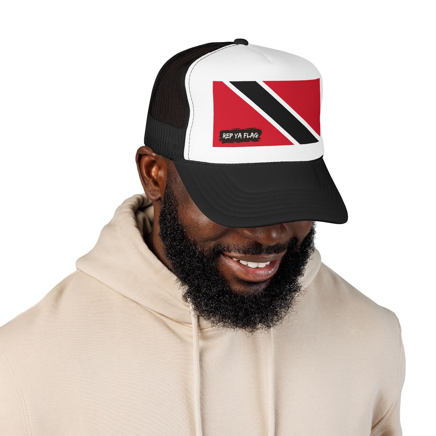 Trinidad and Tobago Flag Foam Trucker Hat | Rep Ya Flag design