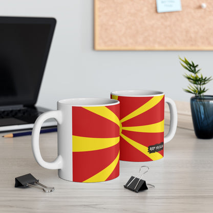 North Macedonia Flag Coffee Tea Mug 11oz 15oz | Rep Ya Flag Ceramic Mug