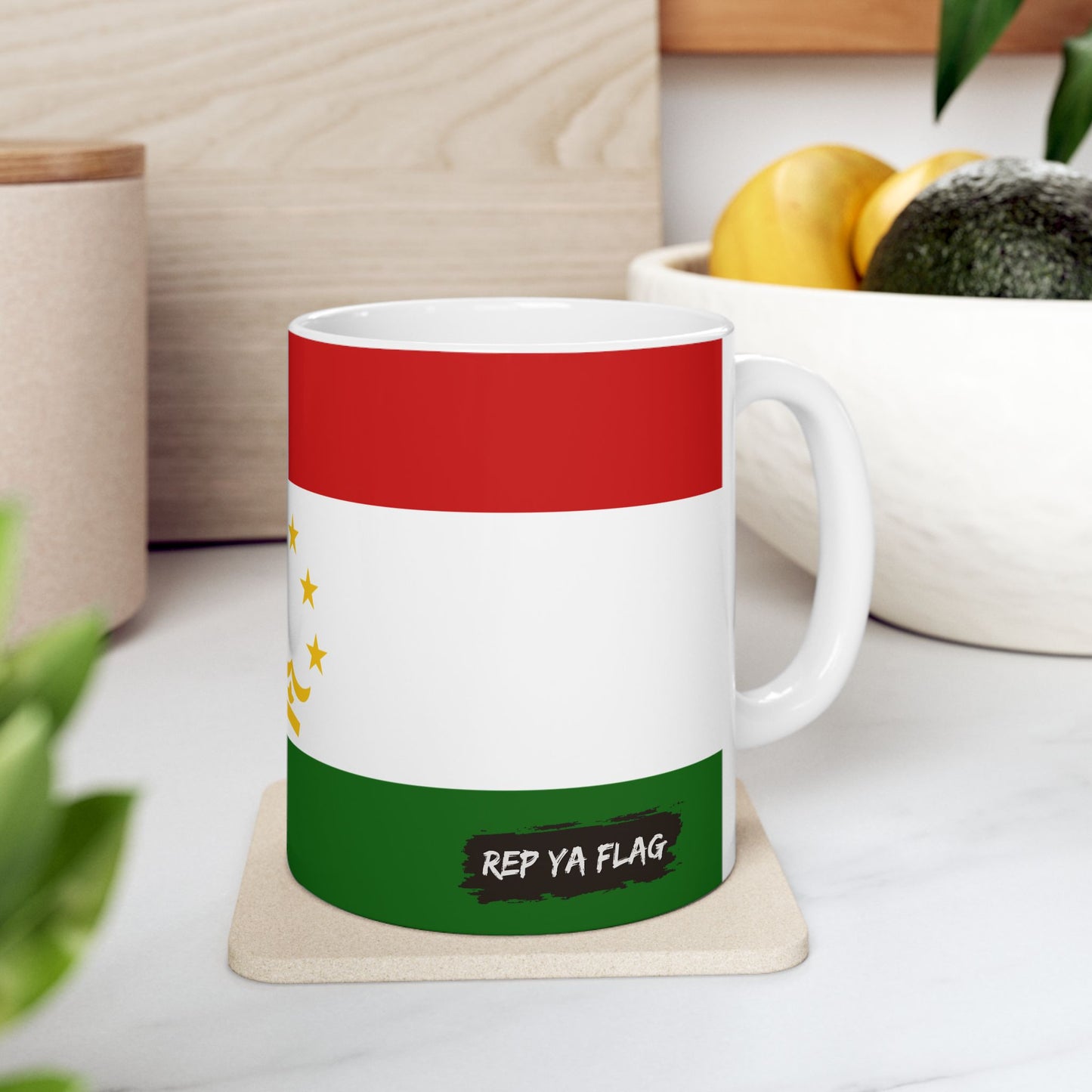 Tajikistan Flag Coffee Tea Mug 11oz 15oz | Rep Ya Flag Ceramic Mug