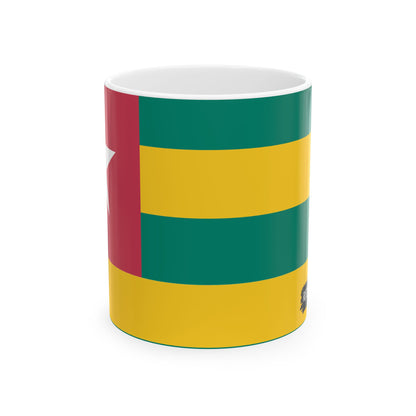Togo Flag Coffee Tea Mug 11oz 15oz | Rep Ya Flag Ceramic Mug