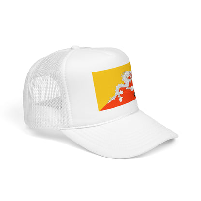 Bhutan Flag Foam Trucker Hat | Bhutanese Pride Snapback Cap | Rep Ya Flag