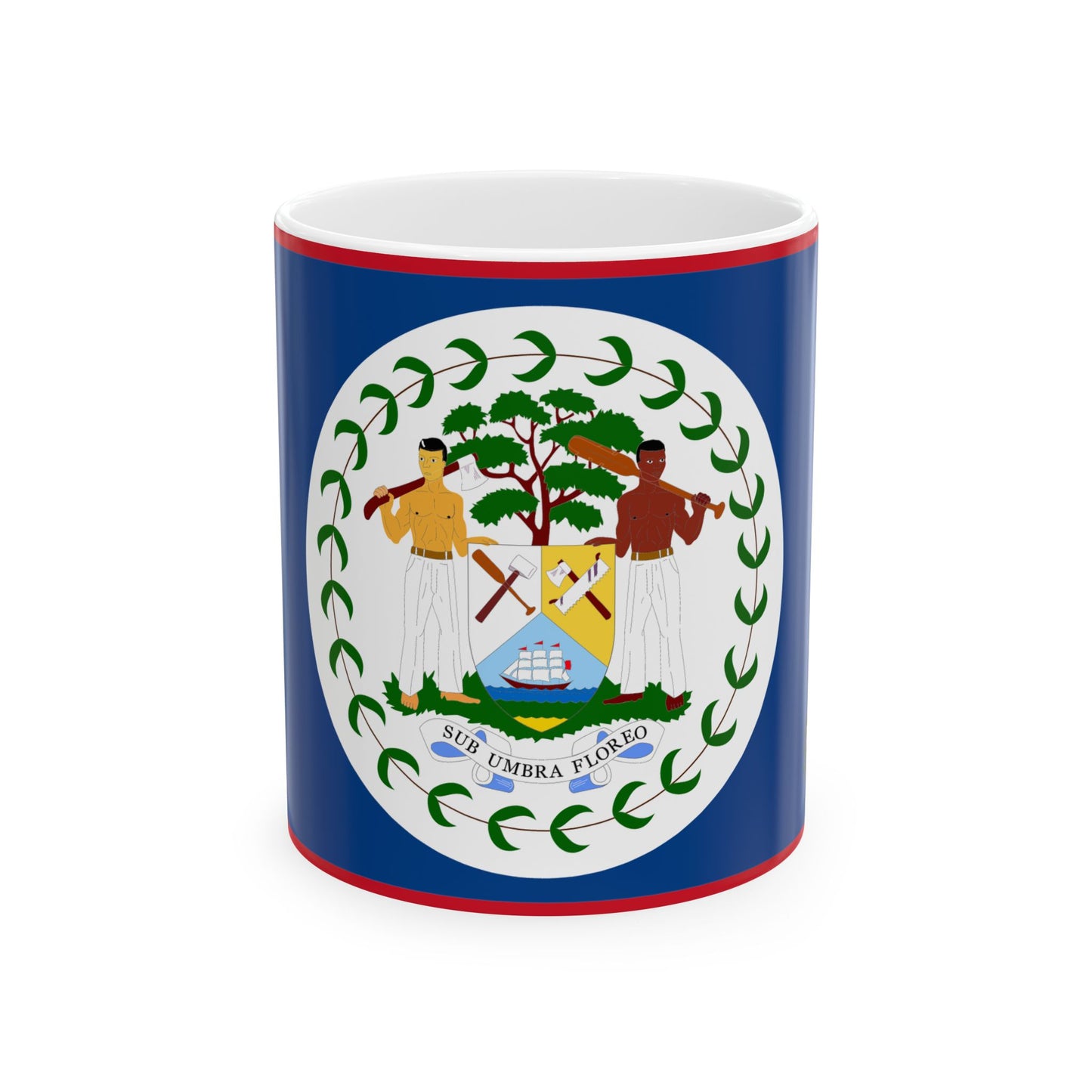 Belize Flag Coffee Mug | Belizean Pride Ceramic Tea Mug 11oz & 15oz | Rep Ya Flag
