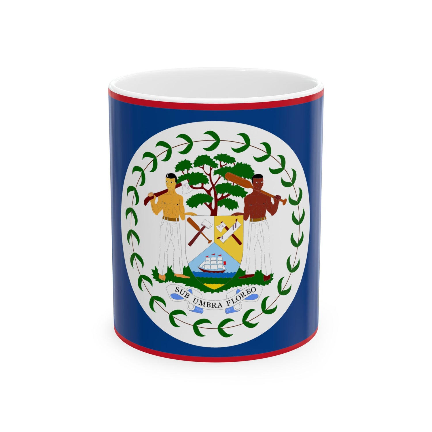 Belize Flag Coffee Mug | Belizean Pride Ceramic Tea Mug 11oz & 15oz | Rep Ya Flag