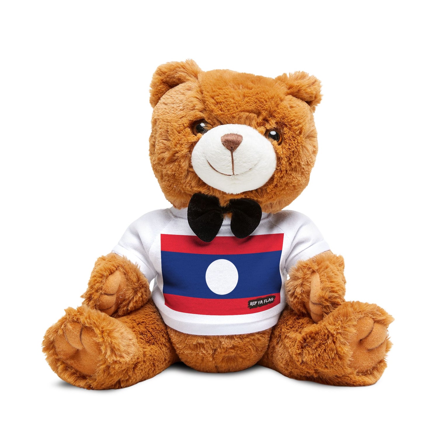 Laos Flag Teddy Bear | Laotian Heritage Plush Gift | Rep Ya Flag
