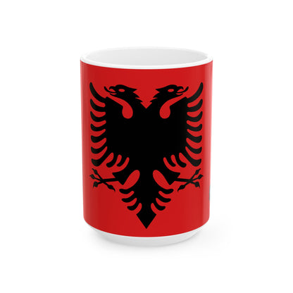Albania Flag Coffee Mug | Albanian Pride Ceramic Tea Mug 11oz & 15oz | Rep Ya Flag