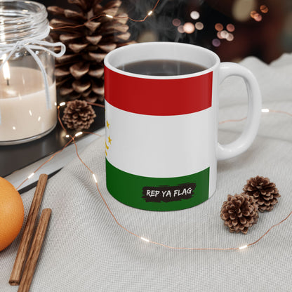 Tajikistan Flag Coffee Tea Mug 11oz 15oz | Rep Ya Flag Ceramic Mug