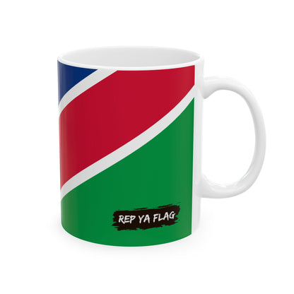 Namibia Flag Coffee Tea Mug 11oz 15oz | Rep Ya Flag Ceramic Mug