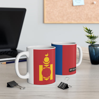 Mongolia Flag Coffee Tea Mug 11oz 15oz | Rep Ya Flag Ceramic Mug