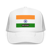 India Flag Foam Trucker Hat | Indian Pride Snapback Cap | Rep Ya Flag