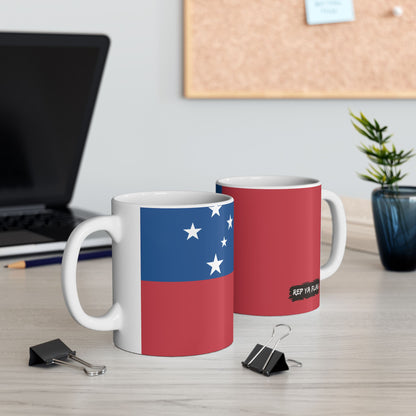 Samoa Flag Coffee Mug 11oz & 15oz | Samoan Heritage Ceramic Mug | Rep Ya Flag