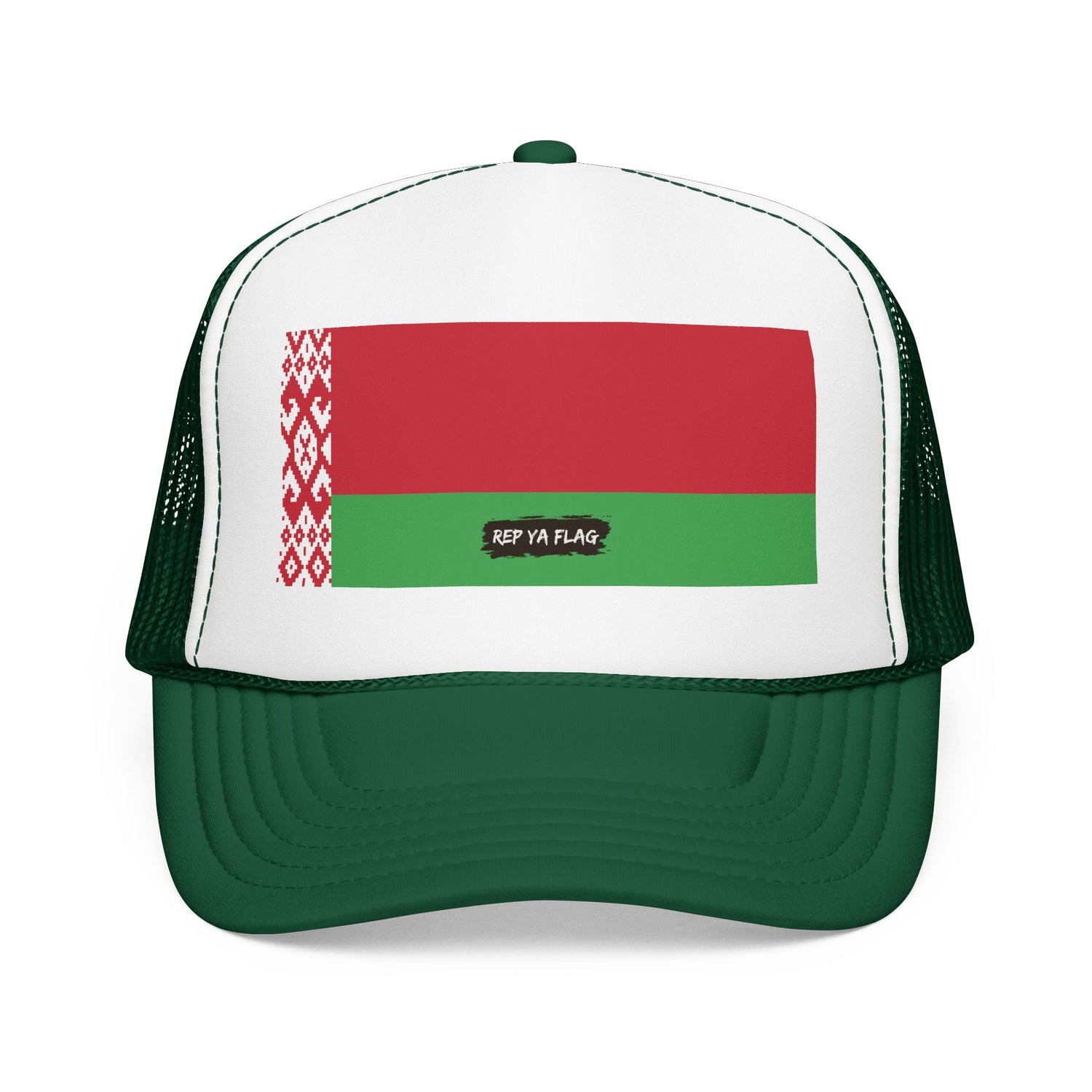 Belarus Flag Foam Trucker Hat | Belarusian Pride Snapback Cap | Rep Ya Flag