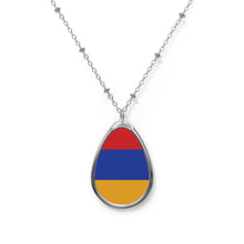 Armenia Flag Oval Necklace | Armenian Pride Patriotic Jewelry | Rep Ya Flag