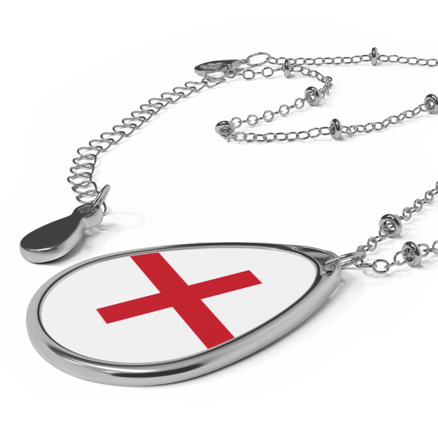 England Flag Oval Necklace