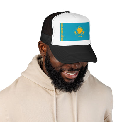 Kazakhstan Flag Foam Trucker Hat | Kazakh Pride Snapback Cap | Rep Ya Flag