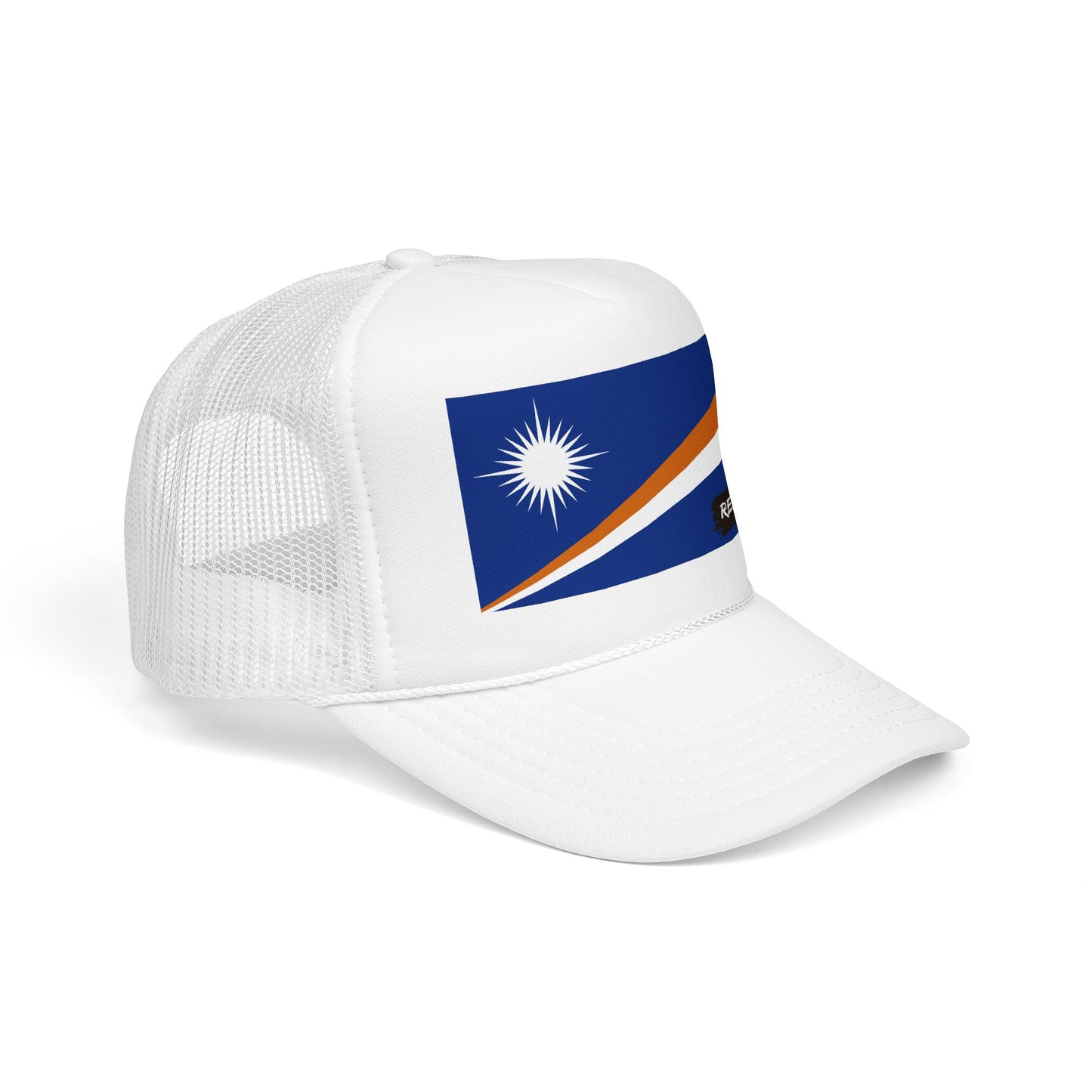 Marshall Islands Flag Foam Trucker Hat | Marshallese Pride Snapback Cap | Rep Ya Flag