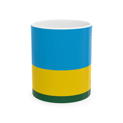 Rwanda Flag Coffee Tea Mug 11oz 15oz | Rep Ya Flag Ceramic Mug
