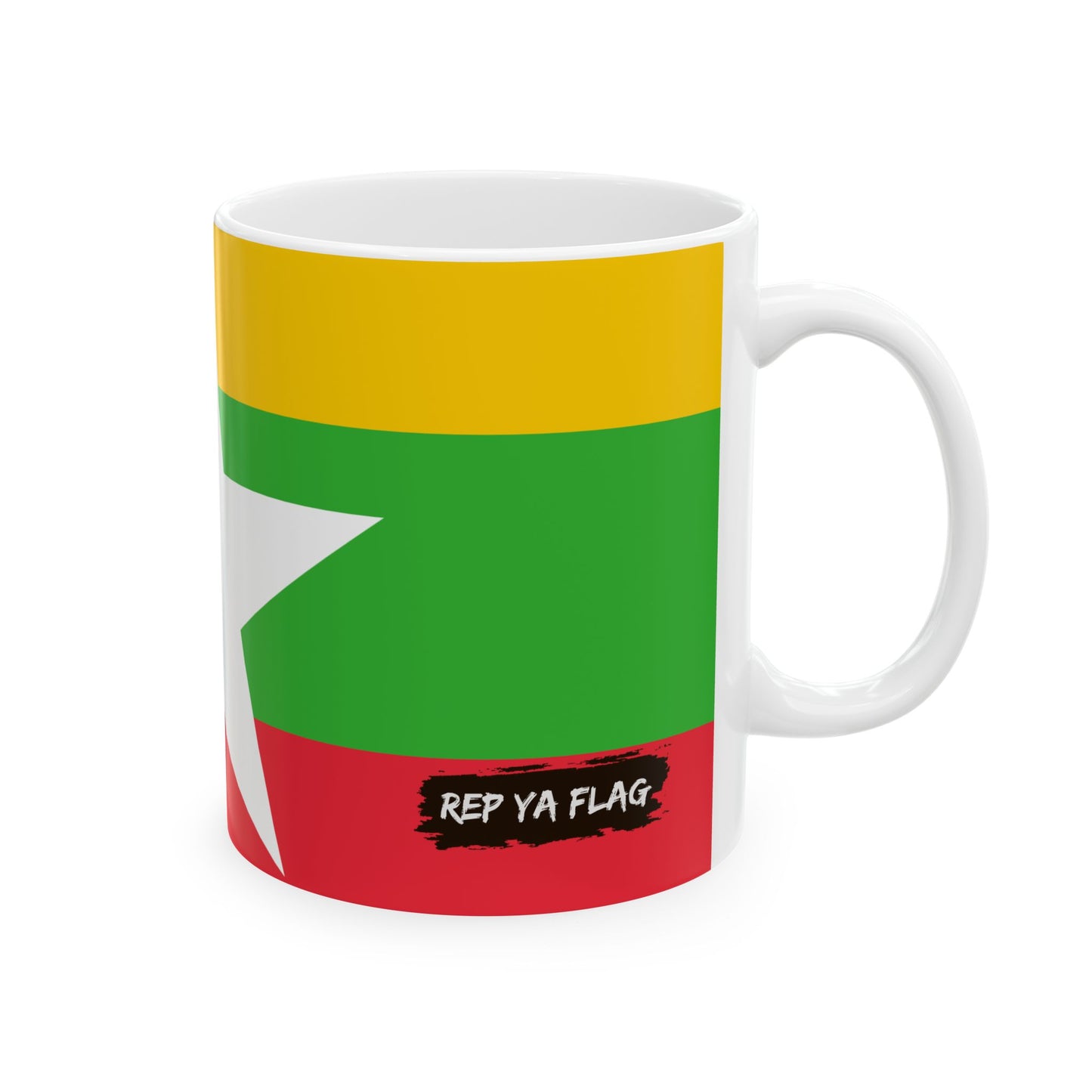 Myanmar Flag Coffee Tea Mug 11oz 15oz | Rep Ya Flag Ceramic Mug