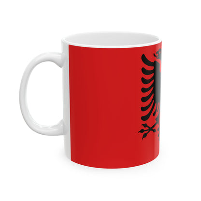 Albania Flag Coffee Mug | Albanian Pride Ceramic Tea Mug 11oz & 15oz | Rep Ya Flag