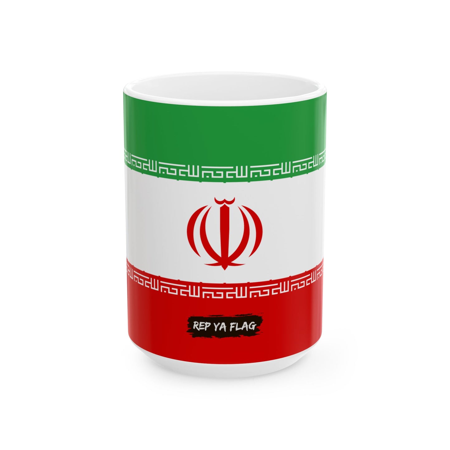 Iran Flag Coffee Tea Mug 11oz 15oz | Rep Ya Flag Ceramic Mug