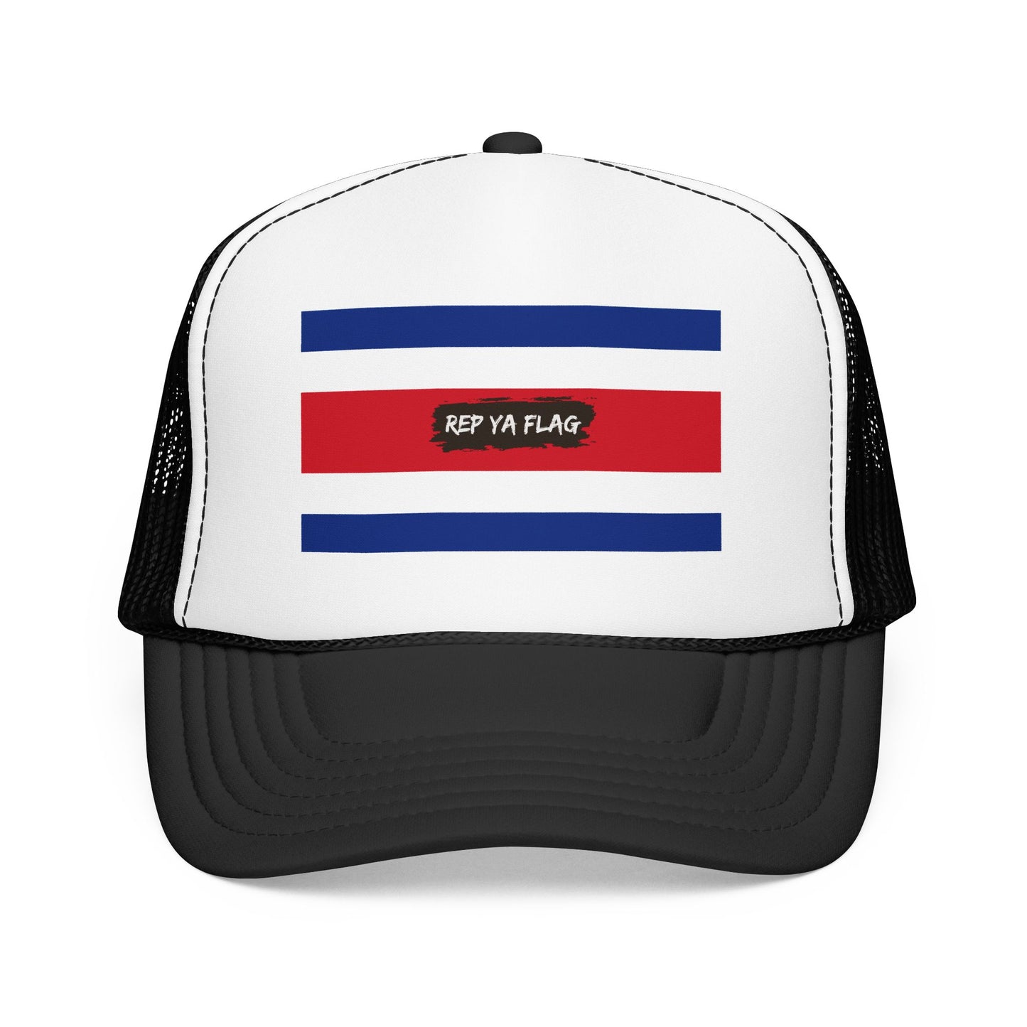 Costa Rica Flag Foam Trucker Hat | Costa Rican Pride Snapback Cap | Rep Ya Flag