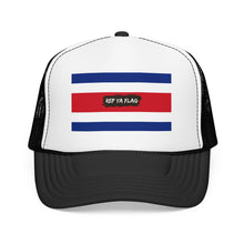 Costa Rica Flag Foam Trucker Hat | Costa Rican Pride Snapback Cap | Rep Ya Flag