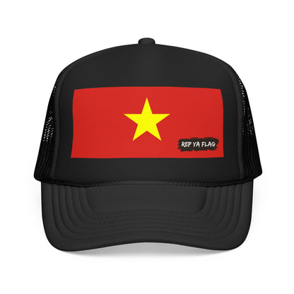 Vietnam Flag Foam Trucker Hat | Rep Ya Flag design