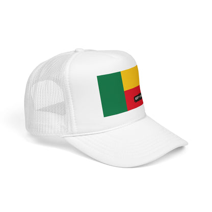 Benin Flag Foam Trucker Hat | Beninese Pride Snapback Cap | Rep Ya Flag
