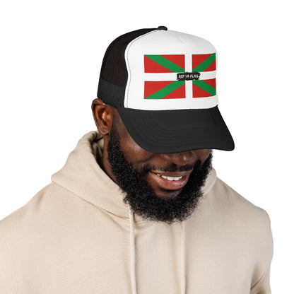 Basque Flag Foam Trucker Hat | Basque Heritage Snapback Cap | Rep Ya Flag