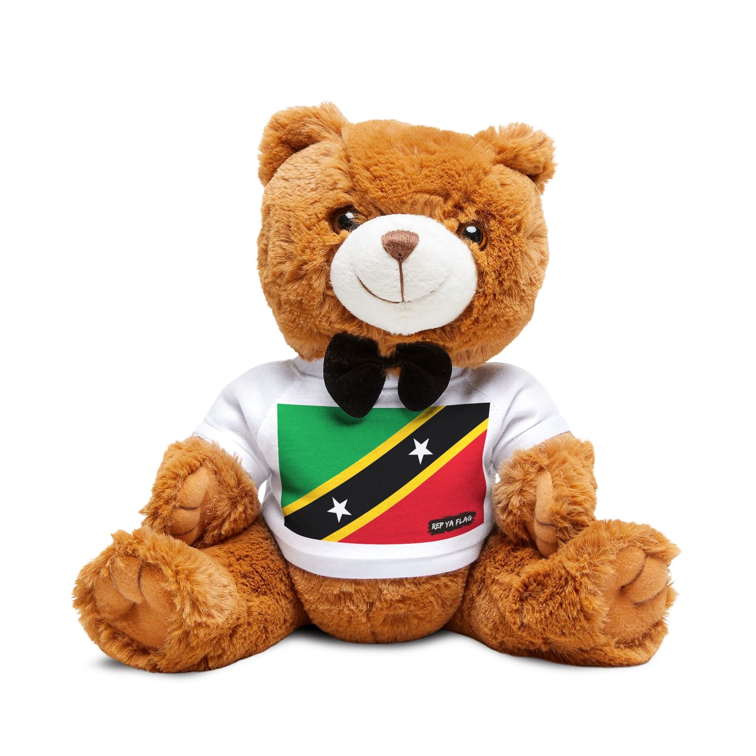 Saint Kitts & Nevis Flag Teddy Bear | Saint Kitts Plush Gift | Caribbean Heritage Bear | Cultural Keepsake | Baby Gift Stuffed Animal
