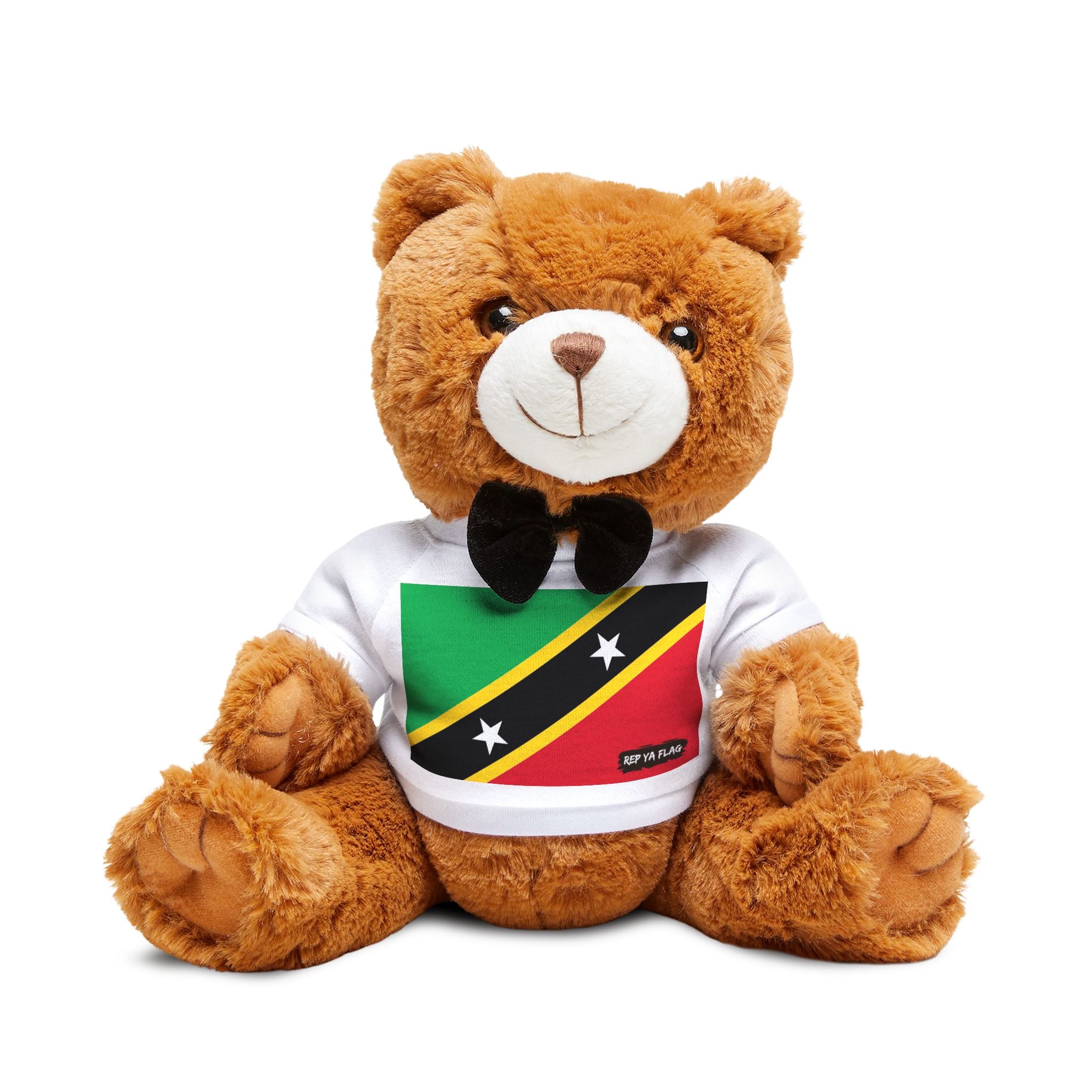 Saint Kitts & Nevis Flag Teddy Bear | Saint Kitts Plush Gift | Caribbean Heritage Bear | Cultural Keepsake | Baby Gift Stuffed Animal