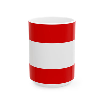 Austria Flag Coffee Mug | Austrian Pride Ceramic Tea Mug 11oz & 15oz | Rep Ya Flag