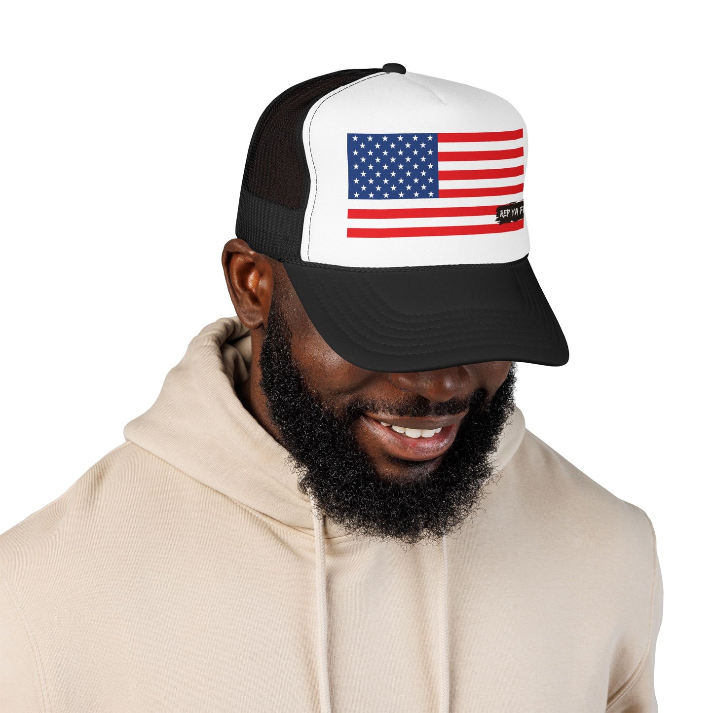 United States of America USA Flag Foam Trucker Hat | Rep Ya Flag design