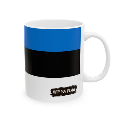 Estonia Flag Coffee Tea Mug 11oz 15oz | Rep Ya Flag Ceramic Mug
