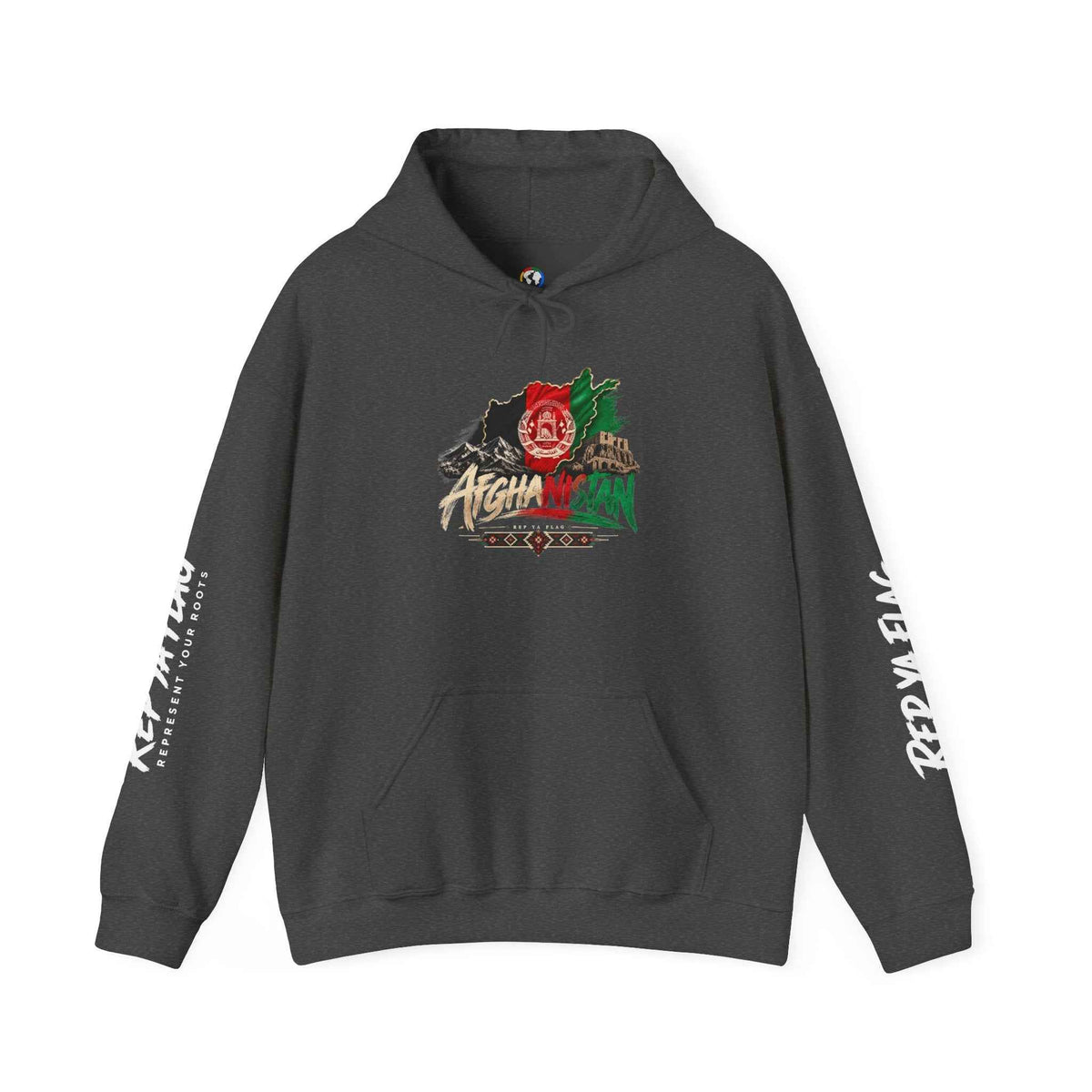 Afghanistan Flag Rose Hoodie — Vintage Afghan Pride Pullover