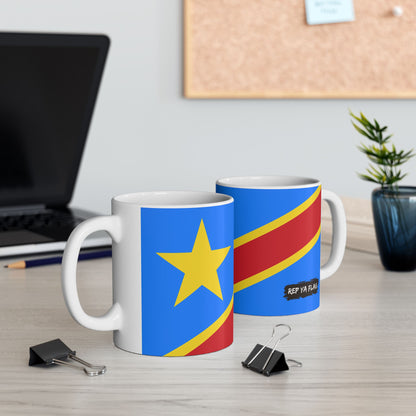Democratic Republic of the Congo Flag Coffee Tea Mug 11oz 15oz | Rep Ya Flag Ceramic Mug