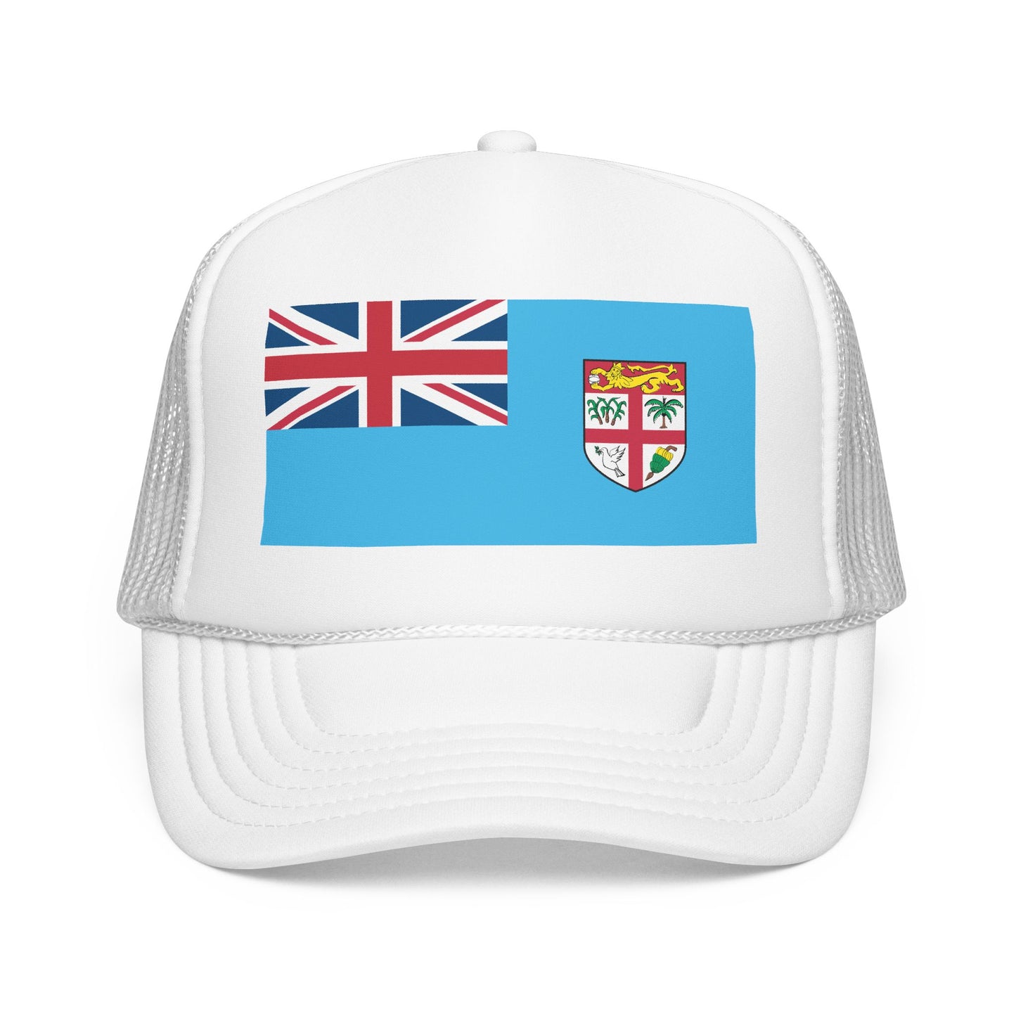 Fiji Flag Foam Trucker Hat | Fijian Pride Snapback Cap | Rep Ya Flag
