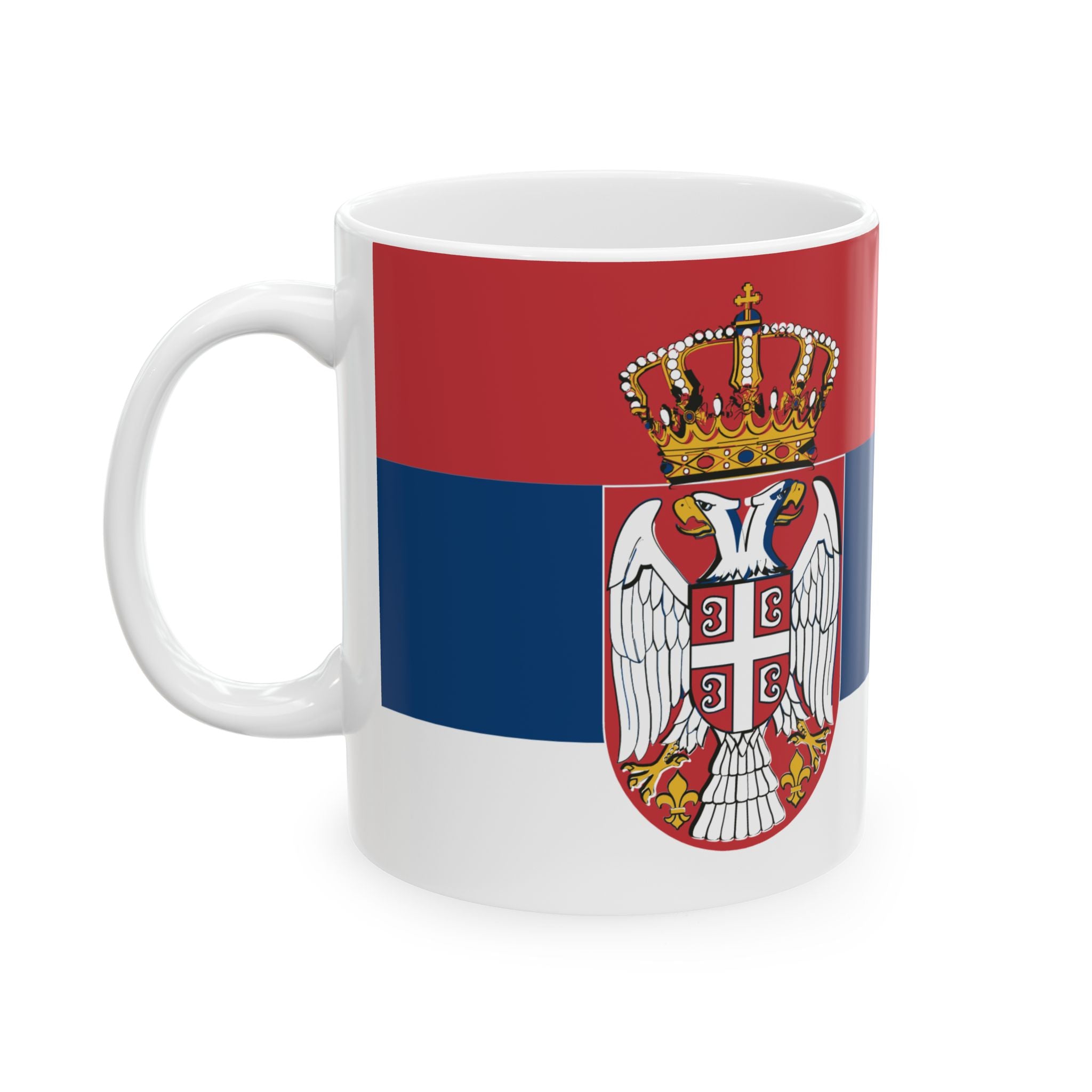 Serbia Flag Coffee Mug 11oz & 15oz | Serbian Heritage Ceramic Coffee Tea Mug | Rep Ya Flag
