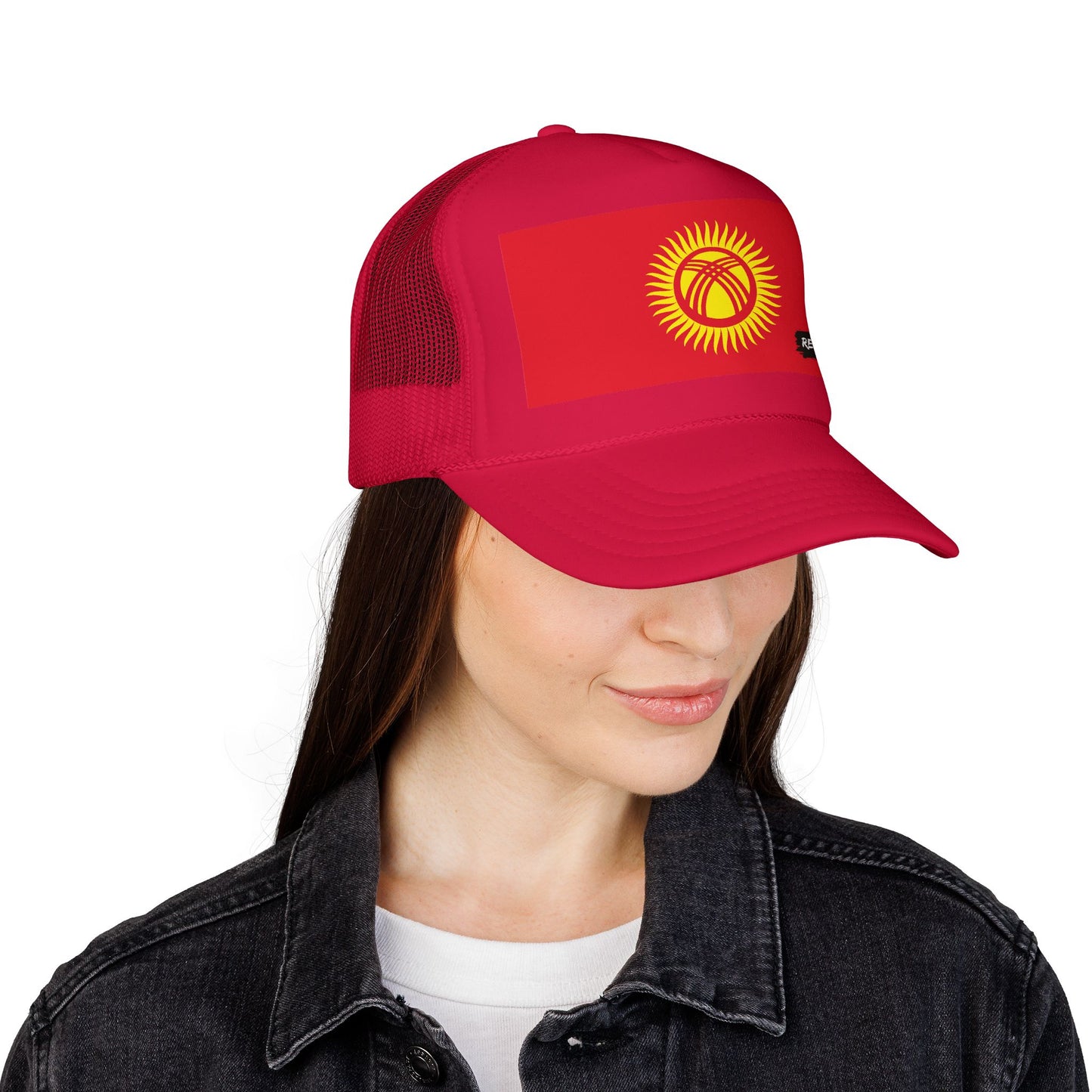 Kyrgyzstan Flag Foam Trucker Hat | Kyrgyz Pride Snapback Cap | Rep Ya Flag